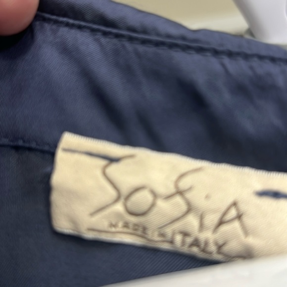 Sofia navy three-quarter length sleeve mini dress - Picture 7 of 8